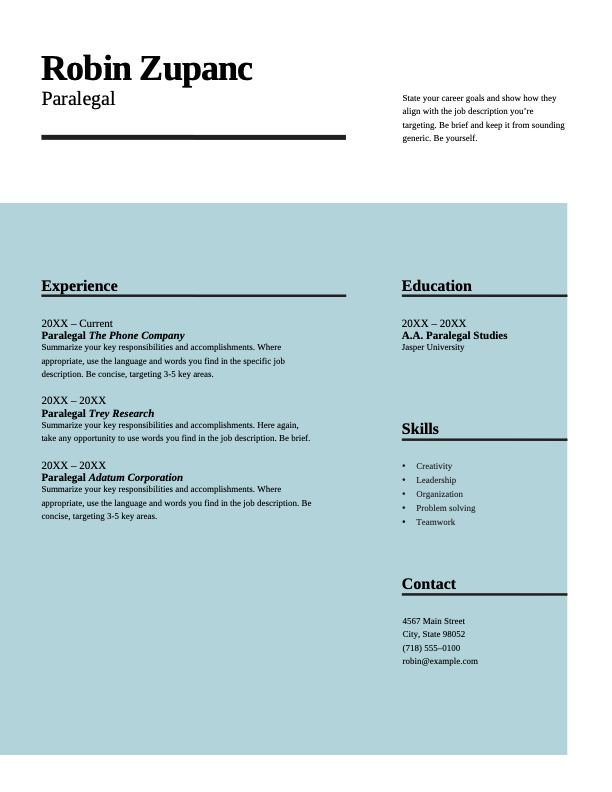 Impact resume